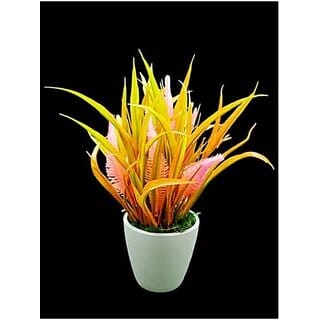 De Gardenia Mini Artificial Plants Set Multicoloured Lifelike Faux Plants for Home and Office Decore Small Bonsai (Pink 4)