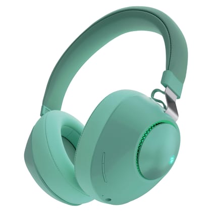 ZEBRONICS Duke Wireless Over Ear Headphone with Up to 60h Backup, Bluetooth, Dual Pairing, Gaming Mode, Environmental Noise Cancellation (ENC), LED Lights, Deep Bass, Voice Assistant Support (Green) ZEBRONICS Duke Wireless Over Ear Headphone with Up to 6