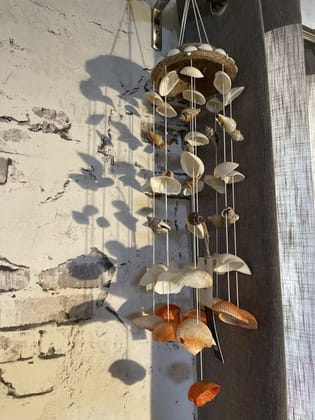 KRI India The Seashells Aesthetic Enhancer | 20x5 inches | Wash & Care | 100% Cotton | Handcrafted in India. 100% organic & natural.