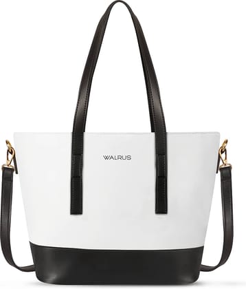 Walrus Shoulder Bag Faux Leather Set of 1 ( White )