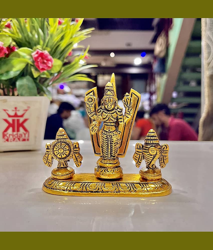 KridayKraft Aluminium Balaji Idol ( 11 cm )