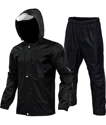 CAMISON Black Polyester Men's Rain Suit ( Pack of 1 )