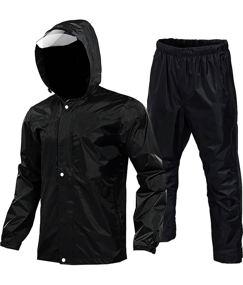 CAMISON Black Polyester Men's Rain Suit ( Pack of 1 )