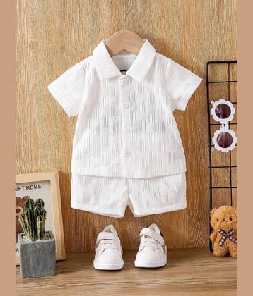 Ocvito Pack of 1 Boys Cotton Blend Shirt & Shorts ( Black )