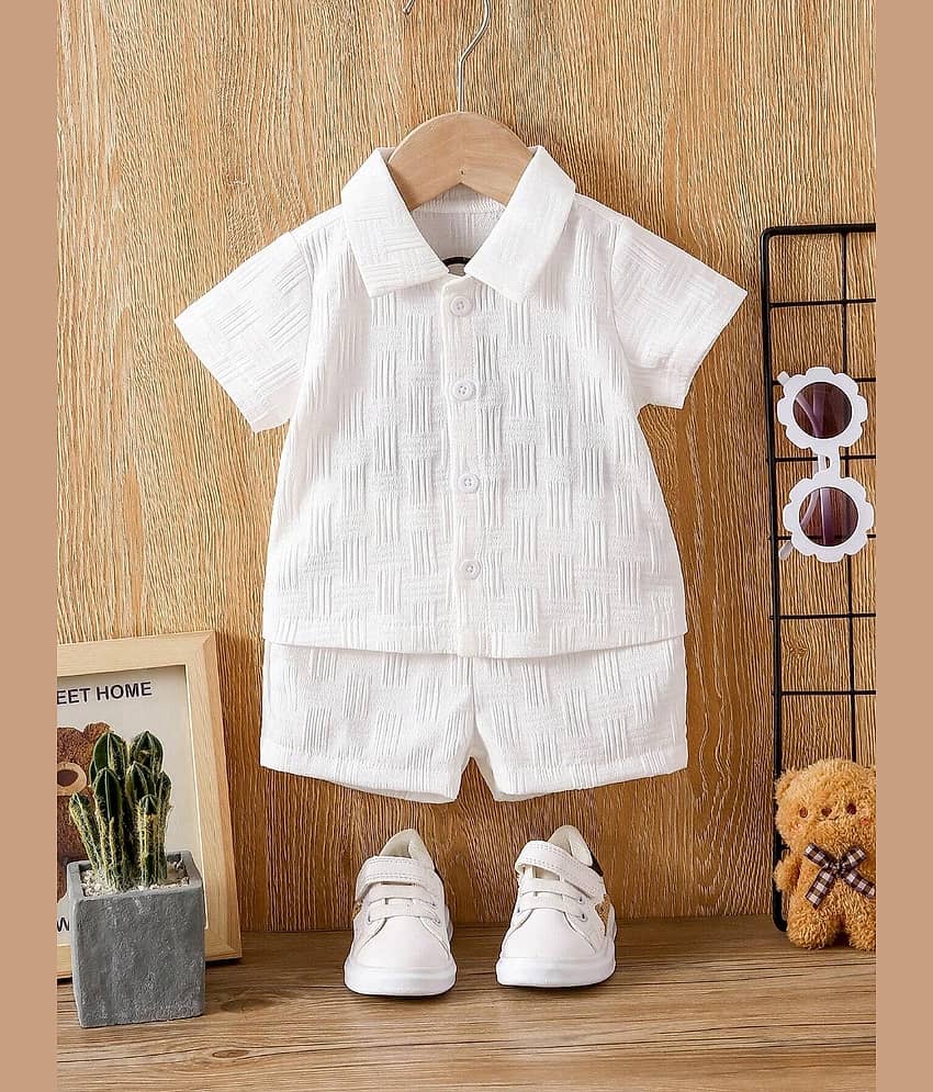 Ocvito Pack of 1 Boys Cotton Blend Shirt & Shorts ( Black )