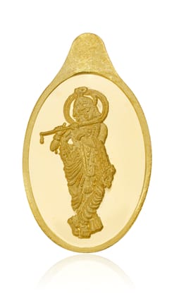 Dvara Smart Gold Coin Oval Krishna (22K) 2 Gms