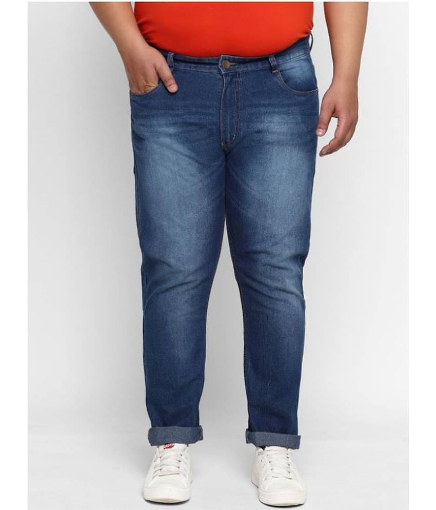 Urbano Plus - Blue Cotton Blend Regular Fit Men's Jeans ( Pack of 1 )