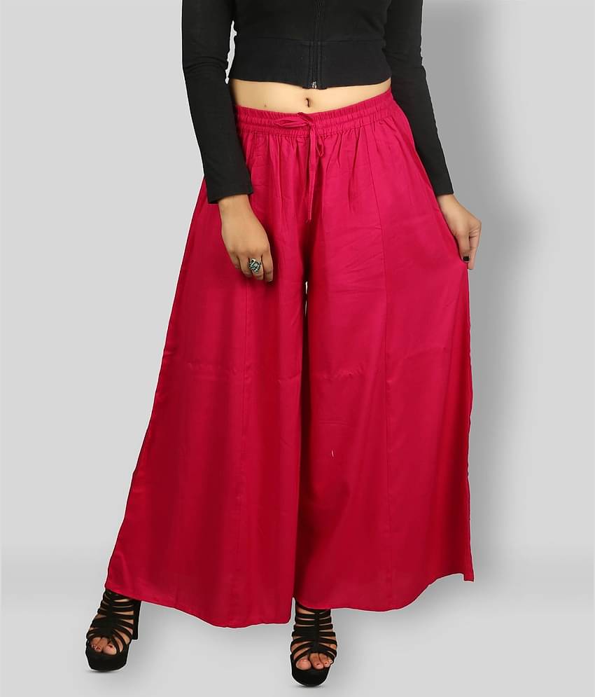 Lee Moda - Pink Rayon Straight Women's Palazzos ( Pack of 1 )