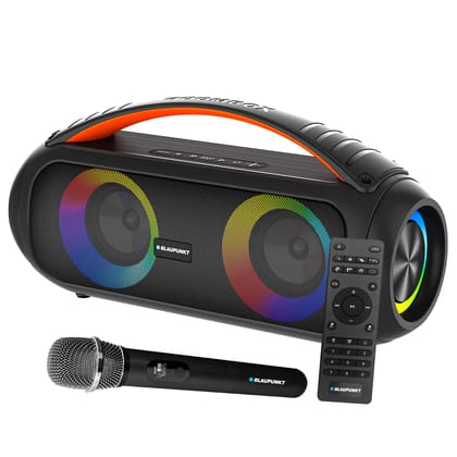 Blaupunkt Atomik BB50 Wireless Bluetooth Party Speaker 50 watts Karaoke with Mic 