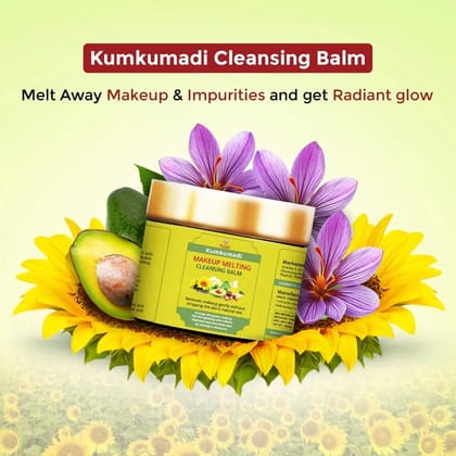 KUMKUMADI MAKEUP MELTING CLEANSING BALM – 100% Natural Ayurvedic Makeup Remover-100gm / in
