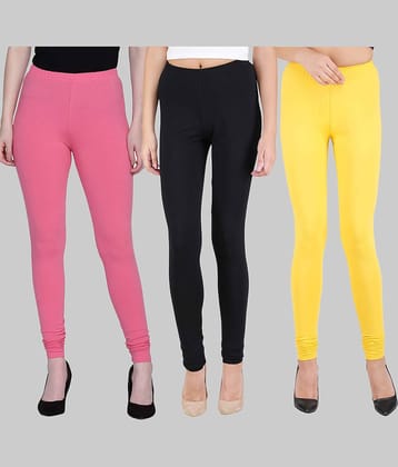 FnMe - Multicolor Cotton Women's Leggings ( Pack of 3 )