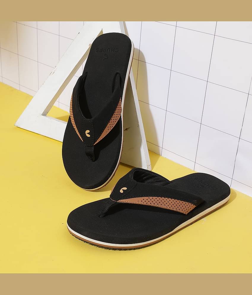 CHUPPS Black Men's Slide Flip Flop