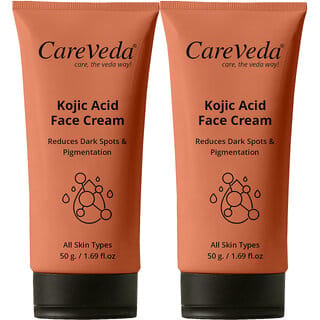 Careveda Kojic Acid Face Cream For Reduces Dark Spots  Pigmentation Suitable For All Skin Types 50Gm, Set Of 2