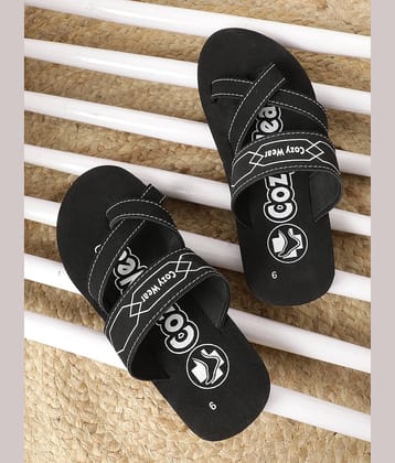 Cozy Wear - Black Men's Leather Slipper