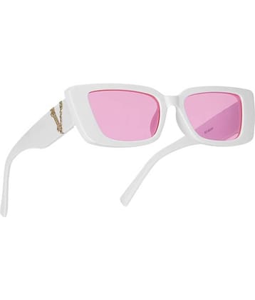 Creature - White Rectangular Sunglasses ( Pack of 1 )
