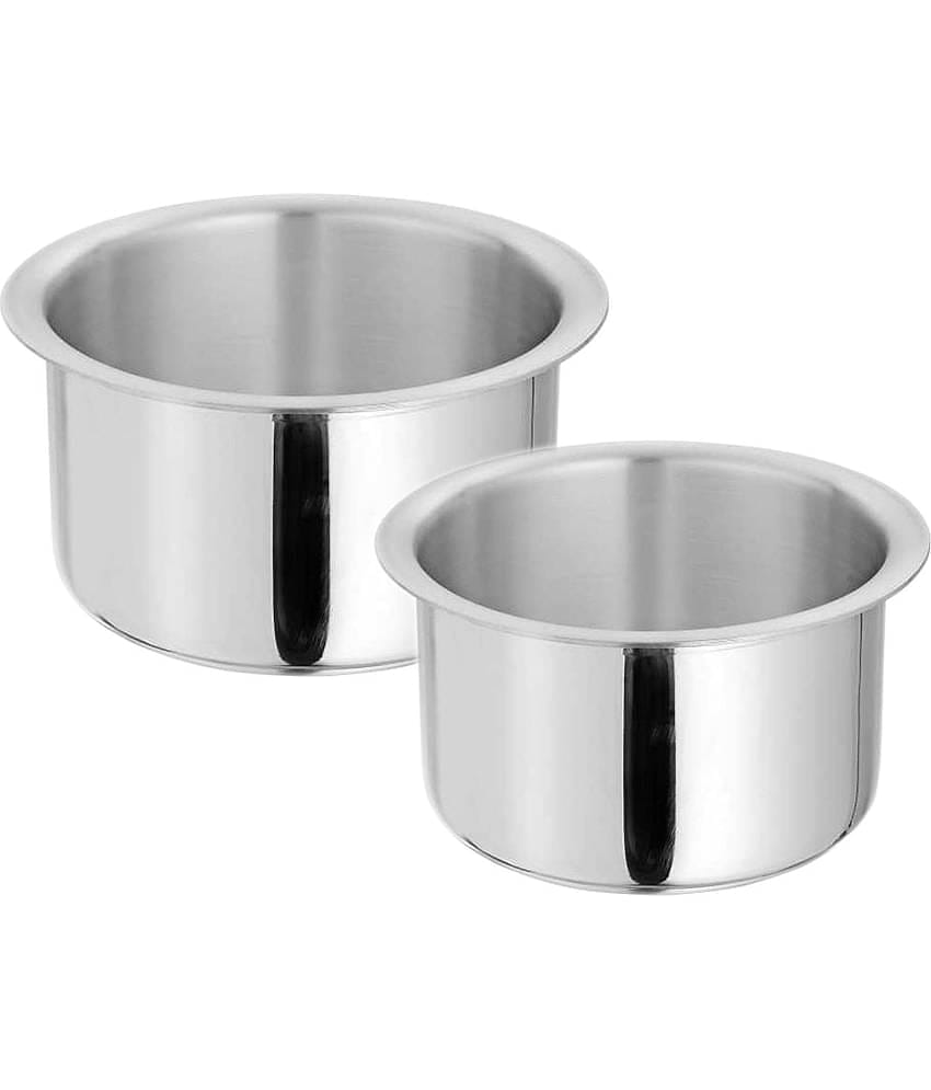 bartan hub - Patila/Bhagona Aluminium No Coating Tope 1500 ml ( Pack of 2 )