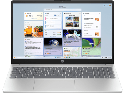 HP Laptop 39.6 cm (15.6), AMD Ryzen™ 5-7520U processor, FHD display with AMD Radeon™ Graphics, 8 GB LPDDR5-5500 RAM, 512 GB SSD Hard Drive, Silver, 15-fc0155AU