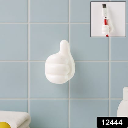 White Multifunctional Multi functional Hand Shape Wall Clip Hanger Keys Cable Holder