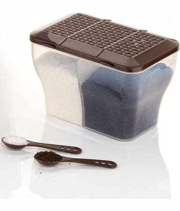 MAGICSPOON Plastic Brown Multi-Purpose Container ( Set of 1 )