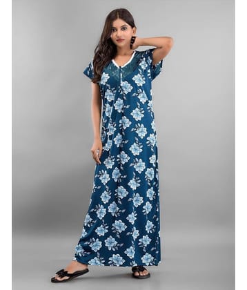 Apratim - Green Satin Women's Nightwear Nighty & Night Gowns ( Pack of 1 )