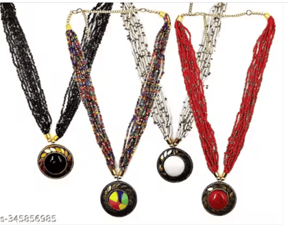 4 pcs Combo seed beads necklace for women and girls Necklaces & Chains.