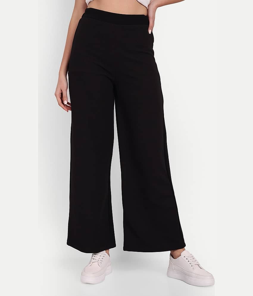 Broadstar Pack of 1 Polyester Loose Women's Casual Pants ( Black )