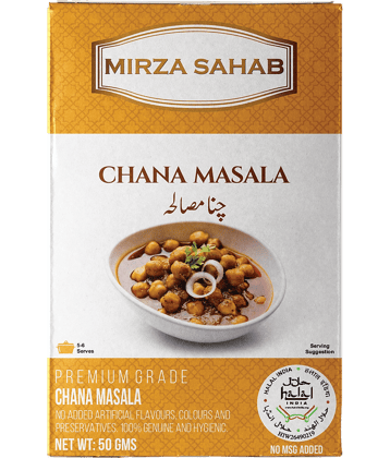 Mirza Sahab Chana Masala Instant Mix 50 gm Pack of 4