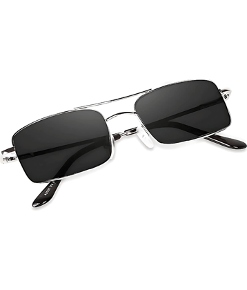 Dyana Core Silver Rectangular Sunglasses ( Pack of 1 )