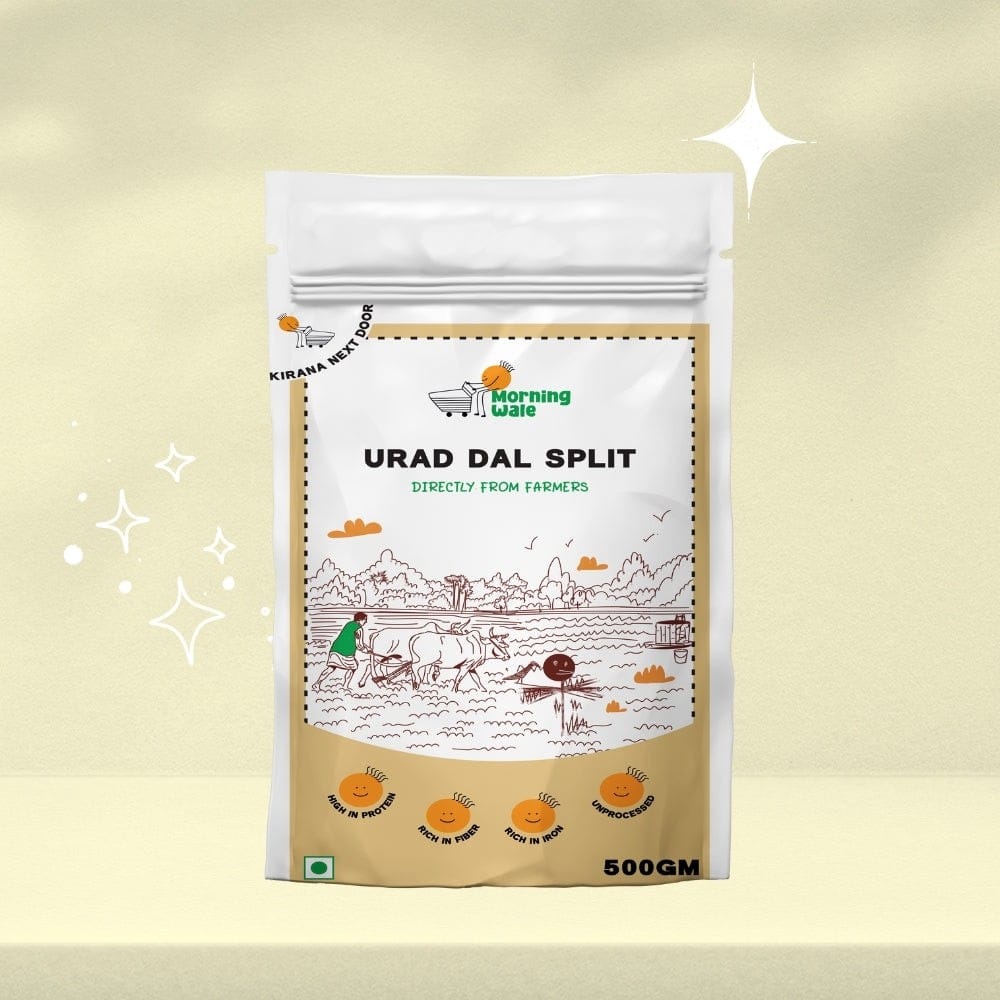 Morning Wale Urad Dal Split Chilka (450g) | Split Black Gram with Skin | High Protein & Fiber