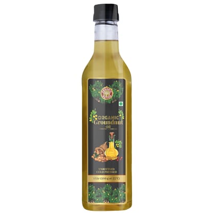 Organic Nation Groundnut Oil 1 Ltr | Cold Pressed | 100% Pure & Natural | No Chemicals | Ideal for Cooking, Frying & Baking