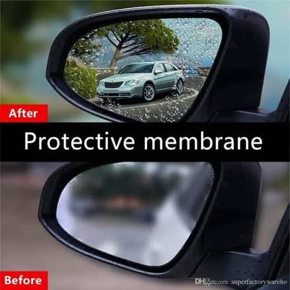 Car Side Mirror Protective Membrane, Anti-Fog & Rainproof Waterproof Film for Car Rear View Mirrors, HD Clear Anti-Glare Nano Protective Sticker, Universal Fit for Cars, SUVs, Bikes (Pack of 2) Car Side Mirror Protective Membrane, Anti-Fog & Rainproof Waterproof Film for Car Rear View Mirrors, HD Clear Anti-Glare Nano Protective Sticker, Universal Fit for Cars, SUVs, Bikes (Pack of 2)