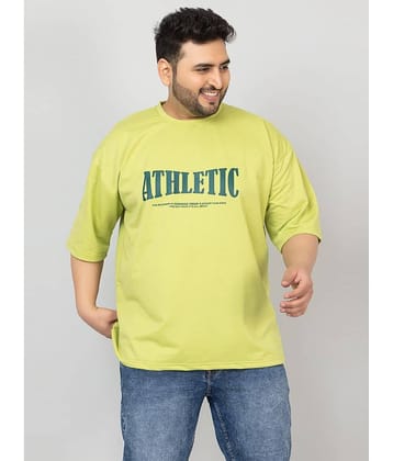 Chkokko Pack of 1 Cotton Blend Oversized Fit Men's T-Shirt ( Green )