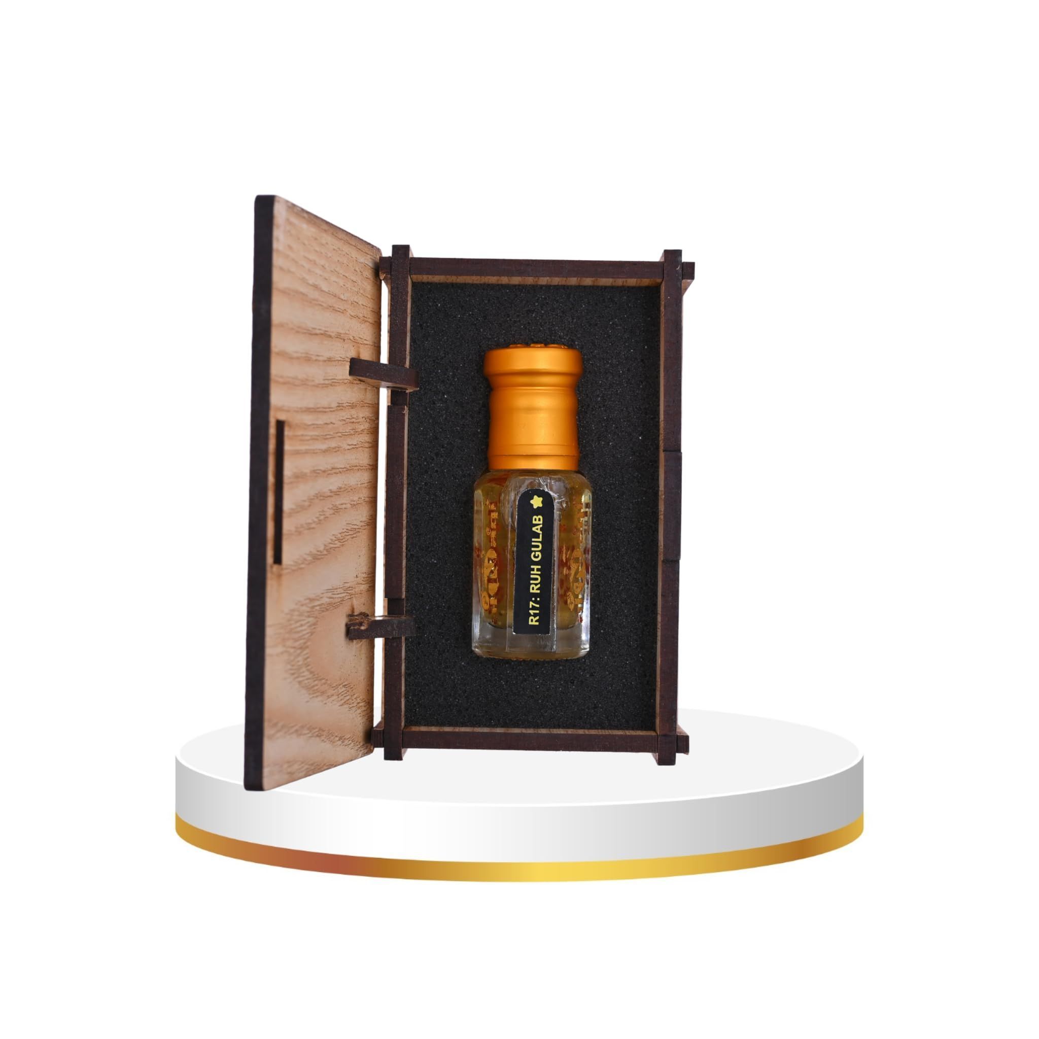 alNaqi fragrances Ruh-Gulab-Attar 12ml - Luxury Gulab-Perfume, No Alcohol Concentrated Original-Gulab-Attar, Best Rose-Essential-Oil, Traditional Arabic-Ittar