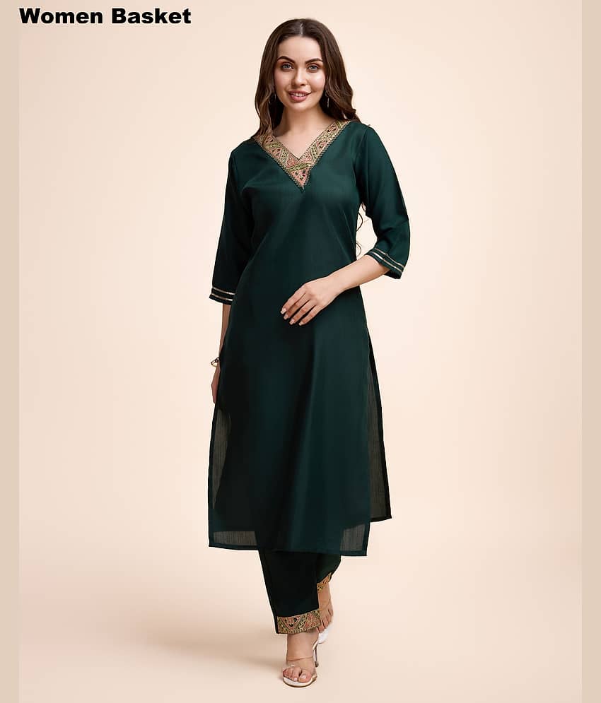 Women Basket Cotton Blend Printed Kurti With Pants Women's Stitched Salwar Suit - Maroon ( Pack of 1 )