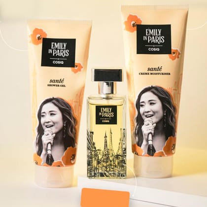 Cos-IQ EIP Luxury Woman Mindy's Sant Fragrance & Hydration Skin Gift Set | Eau De Parfum, Shower Gel & Moisturizer for long-lasting | Cheerful fragrance & Glowing Skin For Women (Set of 3) Cos-IQ EIP Luxury Woman Mindy's Sant Fragrance & Hydration Skin G