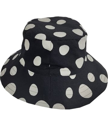 NUEVOSDAMAS Women's Black Polyester Hats For Summer ( Pack of 1 )