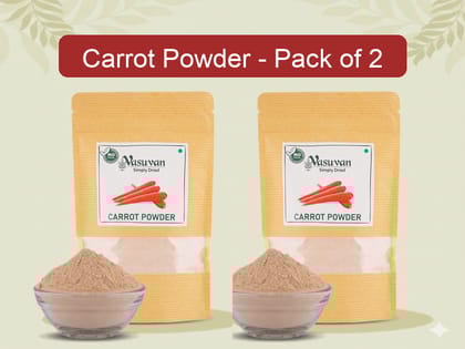 Vasuvan Carrot Powder(Pack of 2 - 100g Each) | Sweet Vegetable Dust Duo