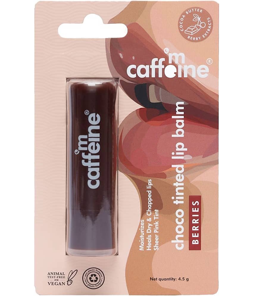 mCaffeine Choco Lip Balm with Berries 4.5gm (Pack of 1)