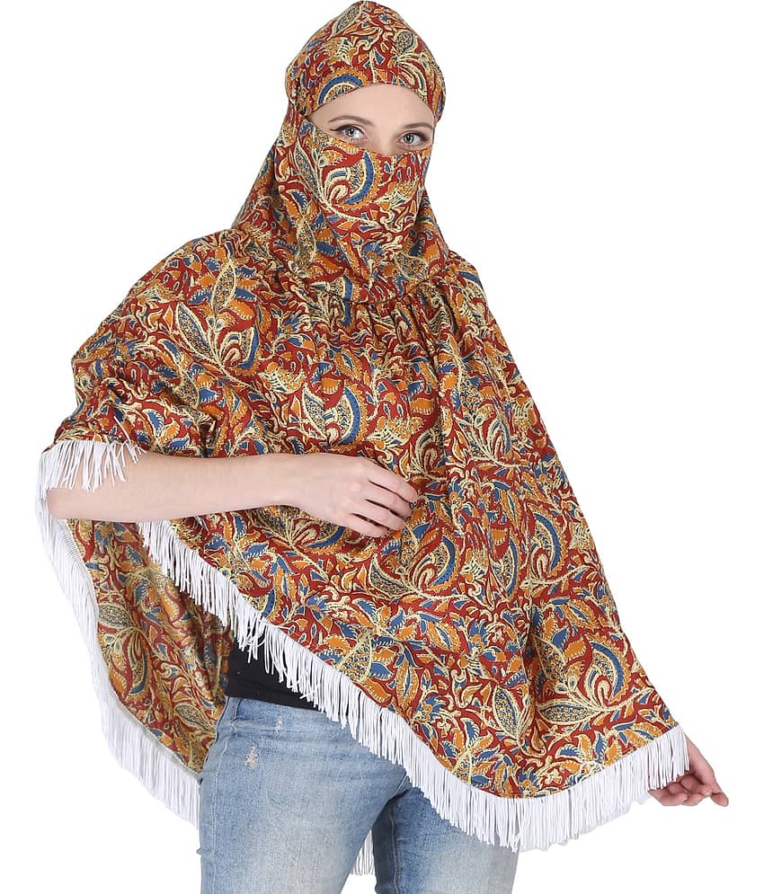 DEEPNYRA - LIVING STYLE Maroon Cotton Women's Scarf ( Pack of 1 )