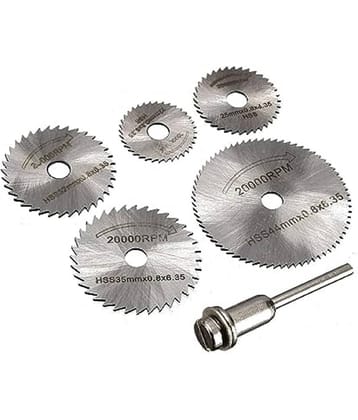 6Pc Hss Circular Saw Blade Set for Metal and Dremel Rotary for Wood Aluminum Cutting Rotary Tool
