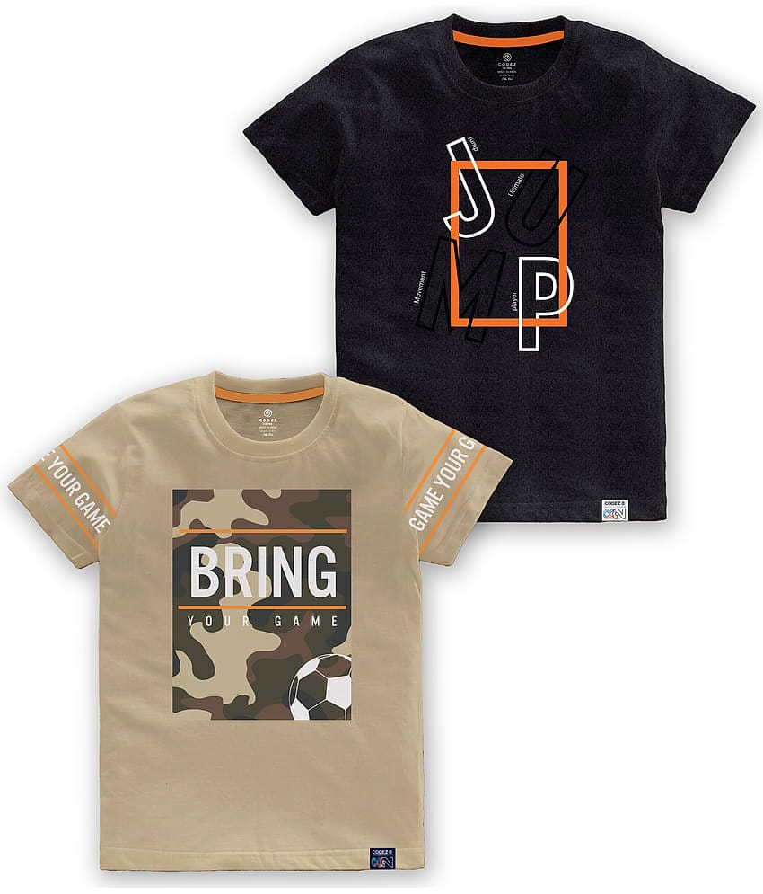 CODEZ Pack of 1 Boys Cotton Blend T-Shirt ( Multi Color )