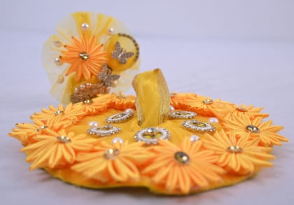Sunflower Yellow Designer Laddu Gopal Dress Set