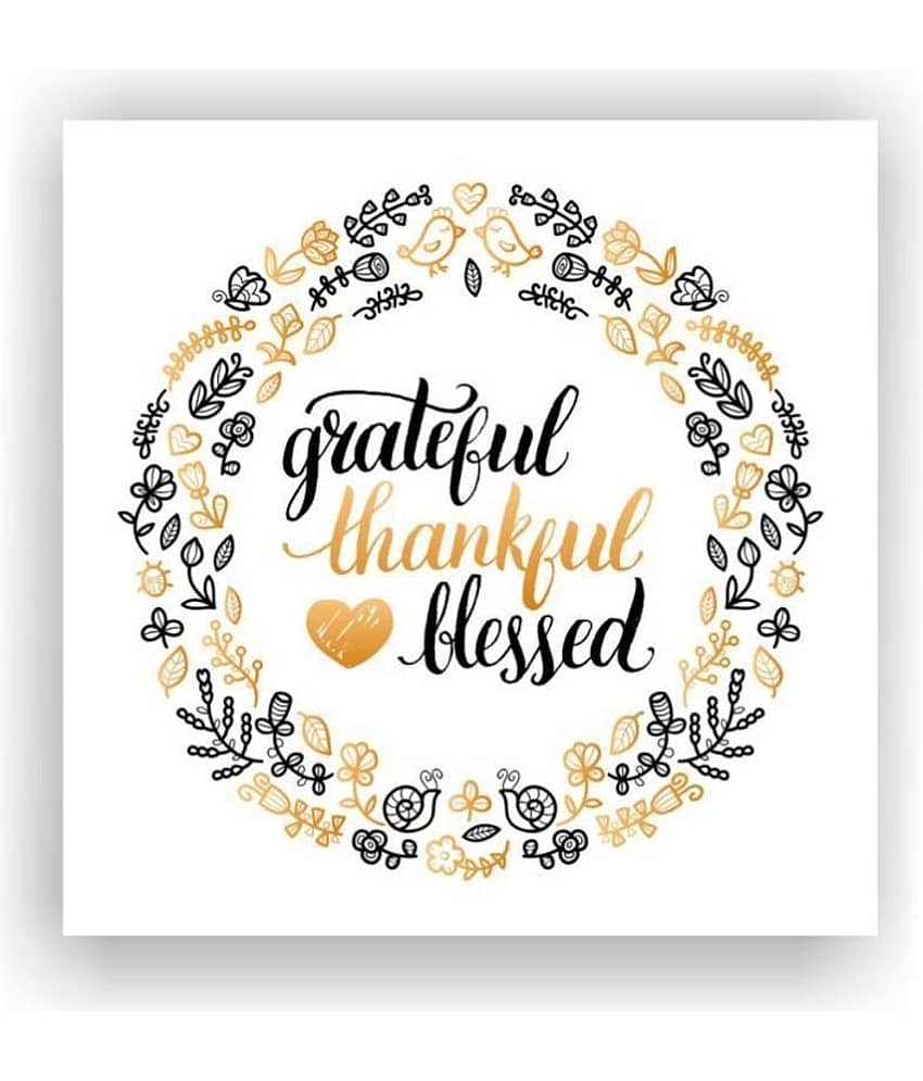 Photojaanic Grateful Thankful Blessed Fridge Magnets Rubberized Rectangle Fridge Magnets Fridge Magnet - Pack of 1