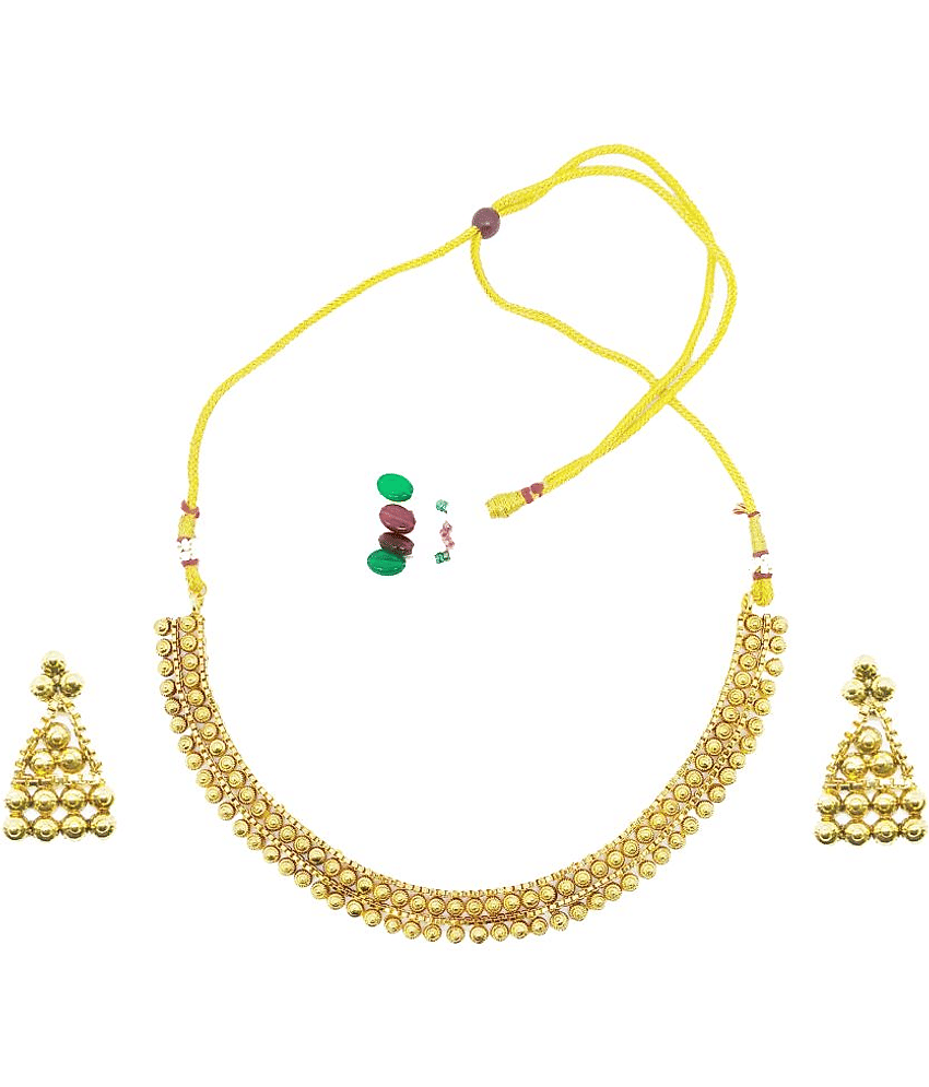gilher - Golden Copper Necklace Set ( Pack of 1 )