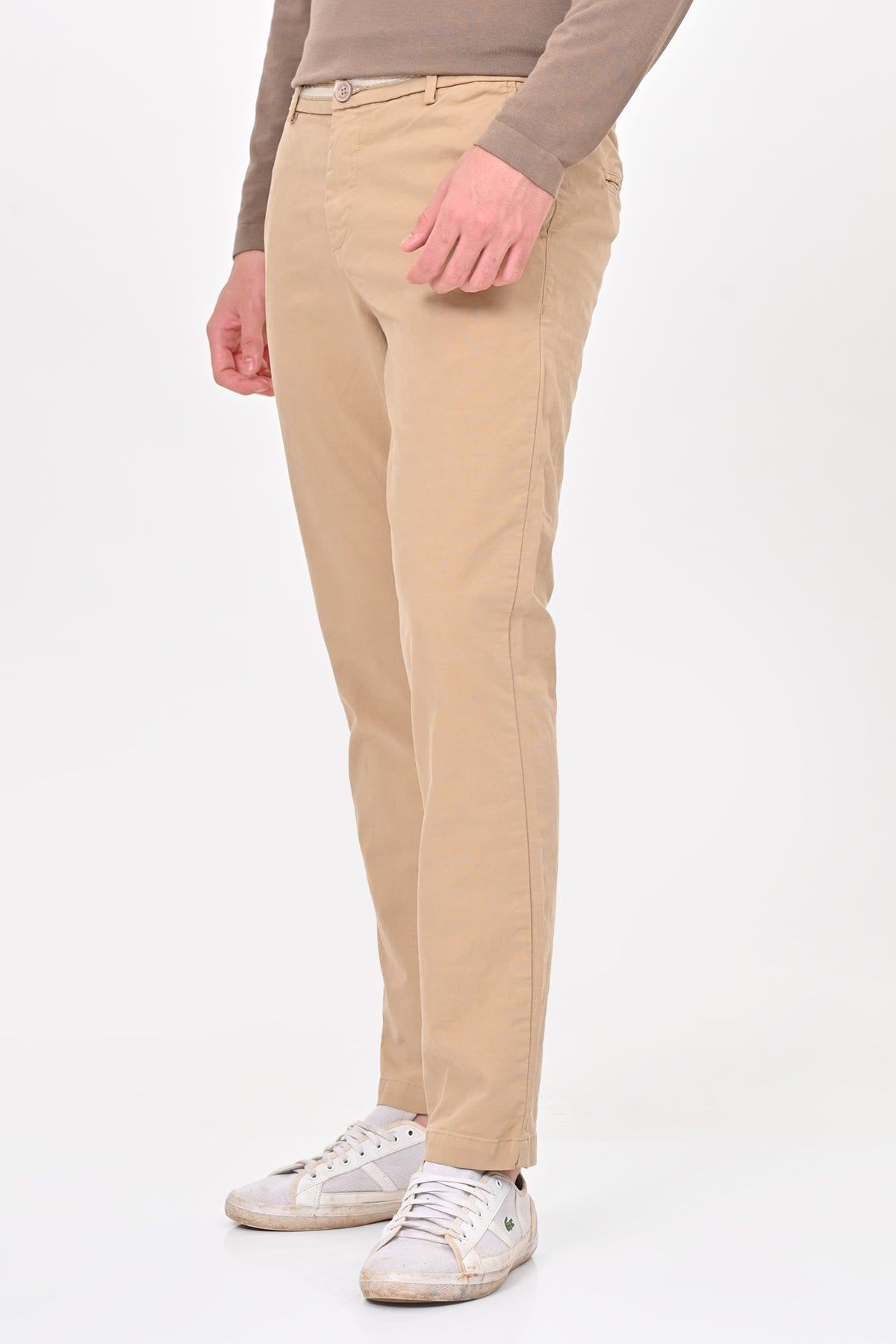 Elite - Detailed Cotton Chino - Beige-M-32 / BEIGE