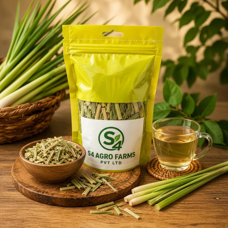 S4 Agro Organic Dried Lemongrass Leaves (50g) | Refreshing Herbal Tea & Wellness Infusion | Daily Routine