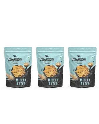 Trumillets Healthy Millet Snack for Kodo Millet Bites | Indian Masala Crispy Namkeen | Healthy And Hygienic Snacks | High Protein & Fiber Snack | No Preservative (Each 125 Gm Pack of 3)