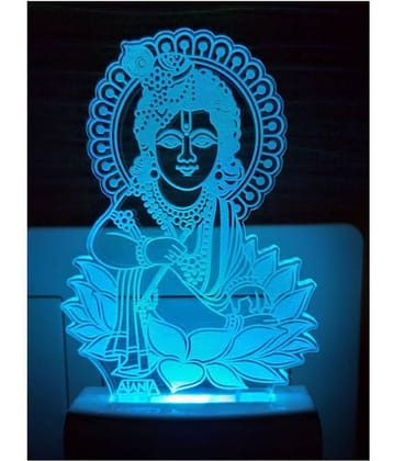 Ajanta lord Krishna Bhagwan code :2051 3D Night Lamp Multi - Pack of 1