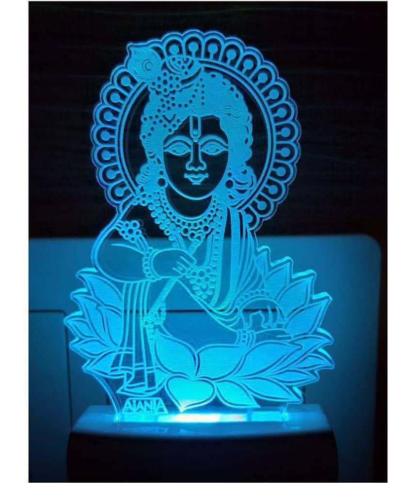 Ajanta lord Krishna Bhagwan code :2051 3D Night Lamp Multi - Pack of 1