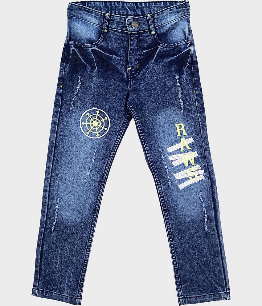 Me N My CLOSET Pack of 1 Boys 100% Cotton Jeans ( Blue )